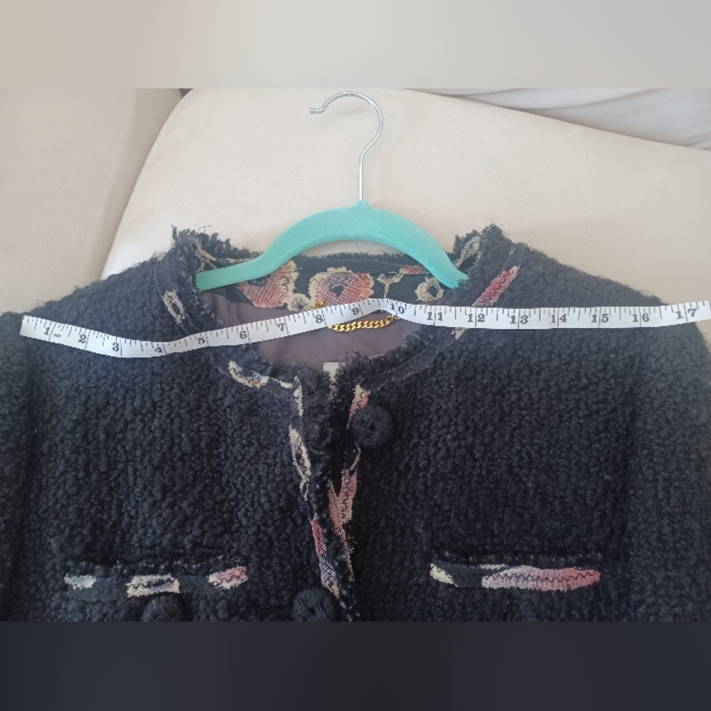 Moschino  Tweed Black Jacket 8 Chanel Style - Picture 8 of 8